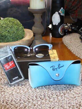 NWT Ray Ban Cathy Clubmaster Periwinkle Blue cat eye Women's FABULOUS!!